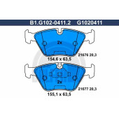 Колодки тормозные дисковые для BMW 5(E39) <b>GALFER B1.G102-0411.2 / G1020411</b>