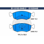 Колодки тормозные дисковые для FIAT PALIO(178BX,178DX), PUNTO(188), SIENA(178#), STRADA(178E) <b>GALFER B1.G102-0448.2 / G1020448</b>