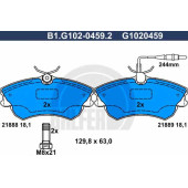 Колодки тормозные дисковые для RENAULT ESPACE(JE0#) <b>GALFER B1.G102-0459.2 / G1020459</b>