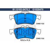 Колодки тормозные дисковые для FORD TOURNEO CONNECT, TRANSIT CONNECT / NISSAN PRIMERA / RENAULT ESPACE, LAGUNA, MEGANE, VEL SATIS <b>GALFER B1.G102-0470.2 / G1020470</b>