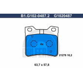 Колодки тормозные дисковые для PEUGEOT 406(8B,8C,8E/F), 607(9D,9U) <b>GALFER B1.G102-0487.2 / G1020487</b>