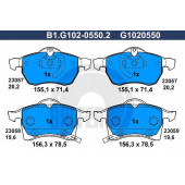 Колодки тормозные дисковые для OPEL ASTRA(F07#, F08#, F35#, F48#, F67, F69#, F70), ZAFIRA(F75#) <b>GALFER B1.G102-0550.2 / G1020550</b>