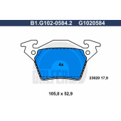 Колодки тормозные дисковые для MERCEDES V(638/2), VITO(638) <b>GALFER B1.G102-0584.2 / G1020584</b>