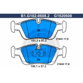 Колодки тормозные дисковые для BMW 3(E36,E46), Z3(E36), Z4(E85) <b>GALFER B1.G102-0608.2 / G1020608</b>