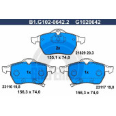 Колодки тормозные дисковые для OPEL ASTRA(F07#, F08#, F35#, F48#, F67), ZAFIRA(F75#) / SAAB 9-3(YS3D), 9-5(YS3E), 900 <b>GALFER B1.G102-0642.2 / G1020642</b>