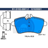 Колодки тормозные дисковые для MERCEDES A(W169) <b>GALFER B1.G102-0661.2 / G1020661</b>