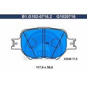 Колодки тормозные дисковые для TOYOTA CELICA(ZZT23#), COROLLA(#E12J#, #E12T#, CDE12#, NDE12#, ZDE12#, ZZE12#) <b>GALFER B1.G102-0716.2 / G1020716</b>
