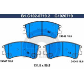Колодки тормозные дисковые для MAZDA 6(GG,GY) <b>GALFER B1.G102-0719.2 / G1020719</b>