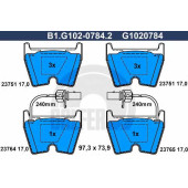 Колодки тормозные дисковые для VW PHAETON(3D#) <b>GALFER B1.G102-0784.2 / G1020784</b>