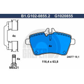 Колодки тормозные дисковые для MERCEDES A(W169), B(W245) <b>GALFER B1.G102-0855.2 / G1020855</b>