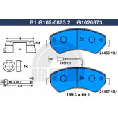 Колодки тормозные дисковые для CITROEN JUMPER / FIAT DUCATO(250,290) / PEUGEOT BOXER <b>GALFER B1.G102-0873.2 / G1020873</b>