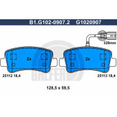 Колодки тормозные дисковые для NISSAN NV400 / OPEL MOVANO / RENAULT MASTER(EV,FV,HV,JV,UV) <b>GALFER B1.G102-0907.2 / G1020907</b>