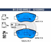 Колодки тормозные дисковые для FIAT 500(312) / FORD KA(RU8) <b>GALFER B1.G102-0952.2 / G1020952</b>