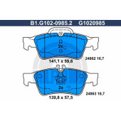Колодки тормозные дисковые для MERCEDES CLS(C218,X218), E(S212,W212) <b>GALFER B1.G102-0985.2 / G1020985</b>