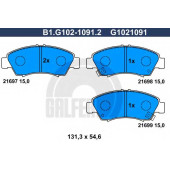 Колодки тормозные дисковые для HONDA CITY(GM), CIVIC(EG,EH,EJ,EK,EM1), JAZZ(GD,GE), LOGO(GA3) <b>GALFER B1.G102-1091.2 / G1021091</b>