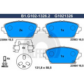 Колодки тормозные дисковые для HONDA ACCORD(CG,CH,CK) / NISSAN ALMERA TINO(V10), PRIMERA(P12,WP12) <b>GALFER B1.G102-1326.2 / G1021326</b>