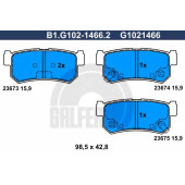Колодки тормозные дисковые для SSANGYONG REXTON(GAB#) <b>GALFER B1.G102-1466.2 / G1021466</b>