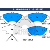 Колодки тормозные дисковые для HONDA INSIGHT(ZE#), JAZZ(GE) <b>GALFER B1.G102-1492.2 / G1021492</b>
