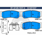 Колодки тормозные дисковые для HYUNDAI SANTA FE(CM,SM) <b>GALFER B1.G120-1037.2 / G1201037</b>