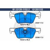Колодки тормозные дисковые для BMW 1(F20,F21), 2(F22,F23,F87), 3(F30,F31,F34,F35,F80), 4(F32,F33,F36,F82,F83) <b>GALFER B1.G120-1152.2 / G1201152</b>