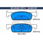 Колодки тормозные дисковые для RENAULT CLIO, LOGAN, SANDERO/STEPWAY, TWINGO <b>GALFER B1.G120-1157.2 / G1201157</b>