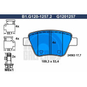 Колодки тормозные дисковые для AUDI A1, A3 / SKODA OCTAVIA, SUPERB, YETI / VW BEETLE, CADDY, EOS, GOLF, JETTA, SCIROCCO, TOURAN <b>GALFER B1.G120-1257.2 / G1201257</b>