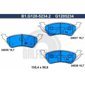 Колодки тормозные дисковые для CHRYSLER VOYAGER(RG,RS) <b>GALFER B1.G120-5234.2 / G1205234</b>