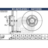 Тормозной диск GALFER G2115105 / B1.G215-0105.1