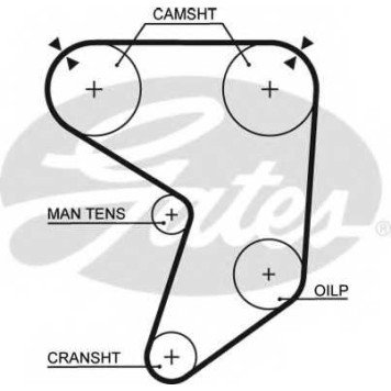 Ремень ГРМ GATES 5196