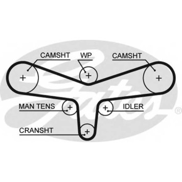 Ремень ГРМ GATES 5557XS