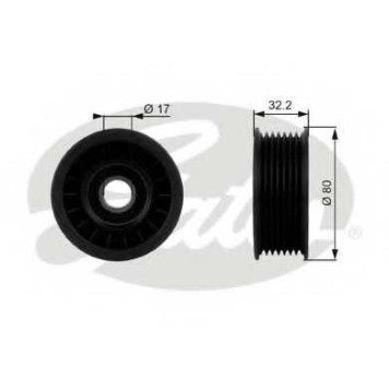 Паразитный / ведущий ролик поликлинового ременя GATES T38016