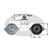 Крышка резервуара охлаждающей жидкости GATES RC217