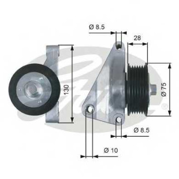 Паразитный / ведущий ролик поликлинового ременя GATES T36422