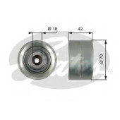 Паразитный / ведущий ролик поликлинового ременя GATES T36507