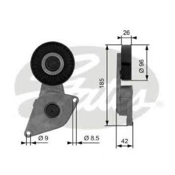 Натяжной ролик поликлинового ременя GATES T38464