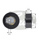 Натяжной ролик ременя ГРМ GATES T43110