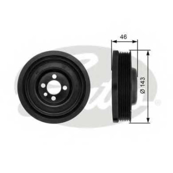 Ременный шкив коленвала GATES TVD1040