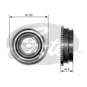 Ременный шкив коленвала GATES TVD1049