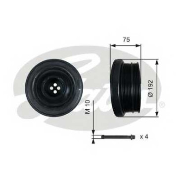 Ременный шкив коленвала GATES TVD1050A