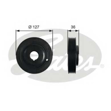 Ременный шкив коленвала GATES TVD1097