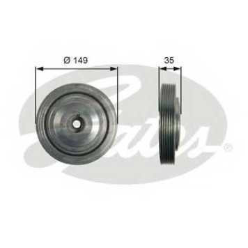 Ременный шкив коленвала GATES TVD1103