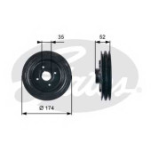 Ременный шкив коленвала GATES TVD1124