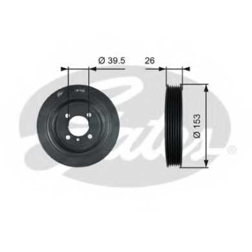 Ременный шкив коленвала GATES TVD1129