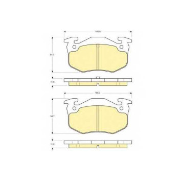 Колодки тормозные дисковые для CITROEN SAXO, XSARA, ZX / PEUGEOT 106, 205, 206, 306, 309 / RENAULT 11, 19, 9, CLIO, MEGANE, SUPER 5, THALIA <b>GIRLING 6113053 / 20635</b>