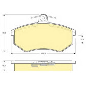 Колодки тормозные дисковые для AUDI 200, 80, 90, A4, CABRIOLET, COUPE / VW CORRADO, PASSAT <b>GIRLING 6108261 / 20669</b>