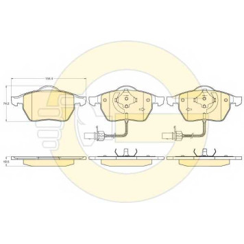 Колодки тормозные дисковые для AUDI A4, A6 / SKODA SUPERB / VW GOLF, PASSAT <b>GIRLING 6113072 / 20676</b>