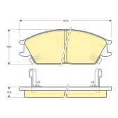 Колодки тормозные дисковые для HYUNDAI ACCENT(LC,X-2,X-3), LANTRA(J-1), PONY / EXCEL(X-2), PONY(X-2), S(SLC) <b>GIRLING 6108939 / 21012</b>
