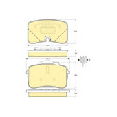 Колодки тормозные дисковые для AUDI 100(4A,C4), 200(44,44Q), V8(44#,4C#) <b>GIRLING 6109612 / 21219</b>