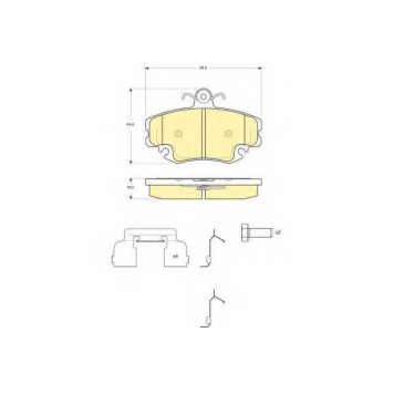 Колодки тормозные дисковые для RENAULT CLIO, LOGAN, SANDERO/STEPWAY, THALIA, TWINGO <b>GIRLING 6116341 / 21404</b>