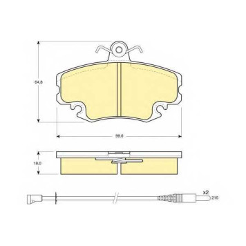 Колодки тормозные дисковые для PEUGEOT 309 / RENAULT 19, 21, 25, CLIO, LOGAN, MEGANE, RAPID, SANDERO/STEPWAY, SUPER 5, THALIA, TWINGO <b>GIRLING 6104001 / 21463</b>
